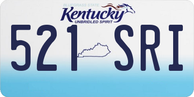 KY license plate 521SRI