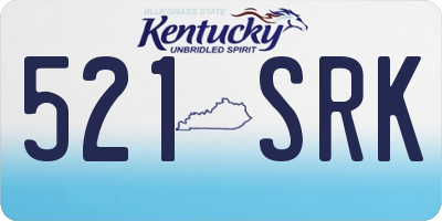 KY license plate 521SRK