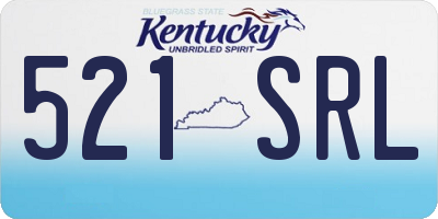 KY license plate 521SRL