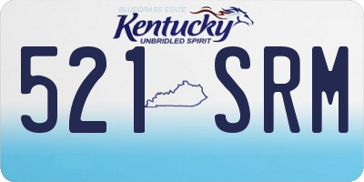 KY license plate 521SRM