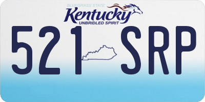 KY license plate 521SRP