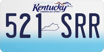 KY license plate 521SRR