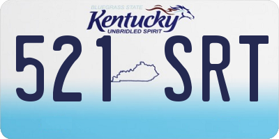 KY license plate 521SRT