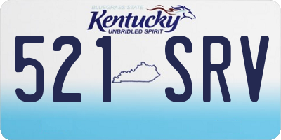KY license plate 521SRV