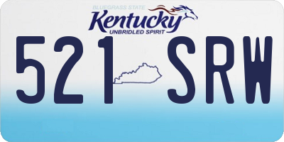 KY license plate 521SRW