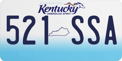KY license plate 521SSA