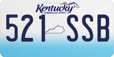 KY license plate 521SSB