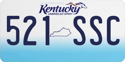 KY license plate 521SSC