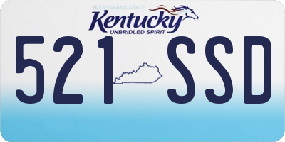 KY license plate 521SSD