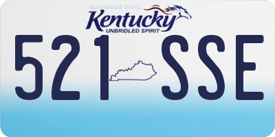 KY license plate 521SSE