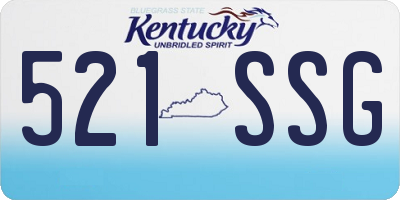 KY license plate 521SSG