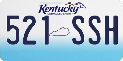 KY license plate 521SSH