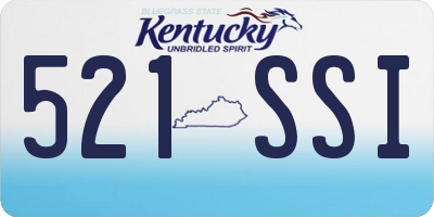 KY license plate 521SSI