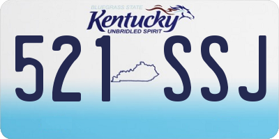 KY license plate 521SSJ