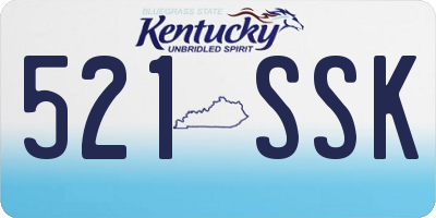 KY license plate 521SSK