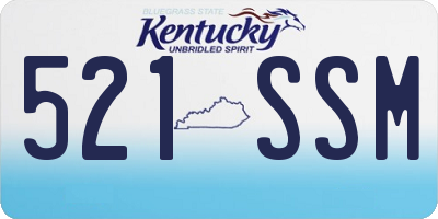 KY license plate 521SSM