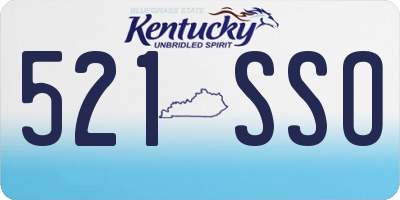 KY license plate 521SSO
