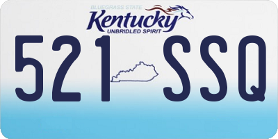 KY license plate 521SSQ