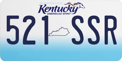 KY license plate 521SSR