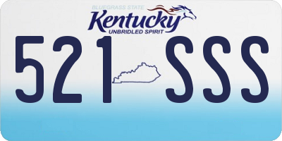 KY license plate 521SSS