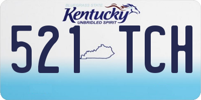 KY license plate 521TCH