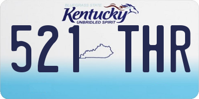 KY license plate 521THR