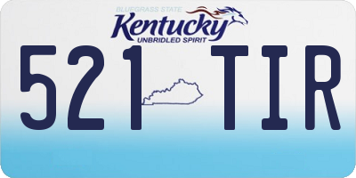KY license plate 521TIR