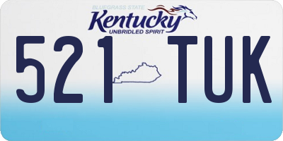 KY license plate 521TUK