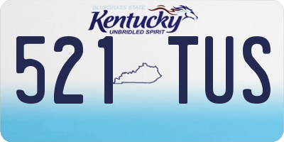 KY license plate 521TUS