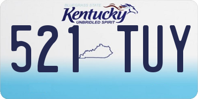 KY license plate 521TUY