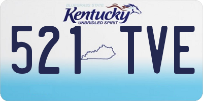 KY license plate 521TVE