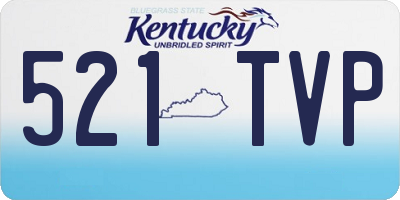 KY license plate 521TVP