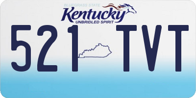 KY license plate 521TVT