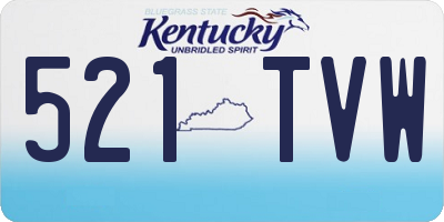 KY license plate 521TVW