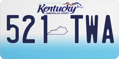 KY license plate 521TWA