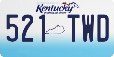 KY license plate 521TWD