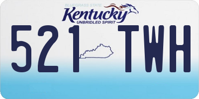 KY license plate 521TWH