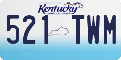 KY license plate 521TWM