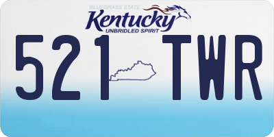 KY license plate 521TWR