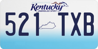 KY license plate 521TXB