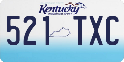 KY license plate 521TXC