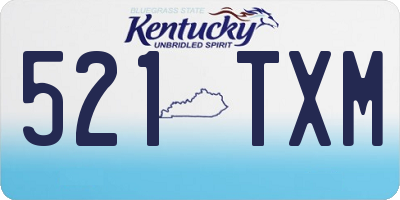 KY license plate 521TXM