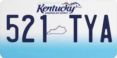 KY license plate 521TYA