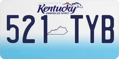 KY license plate 521TYB