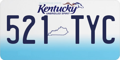 KY license plate 521TYC