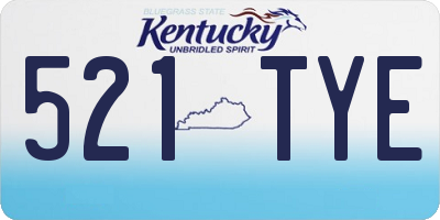KY license plate 521TYE