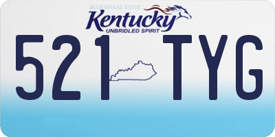 KY license plate 521TYG