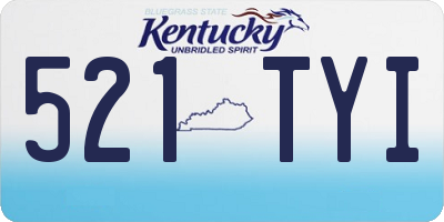 KY license plate 521TYI