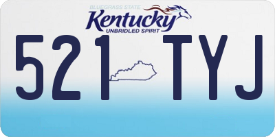 KY license plate 521TYJ