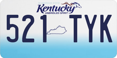 KY license plate 521TYK